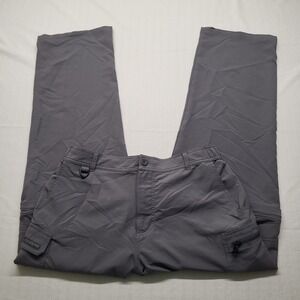 Cabelas Convertible Pants Mens 32/32 Gray Cargo Hiking Relaxed Fit Lightweight